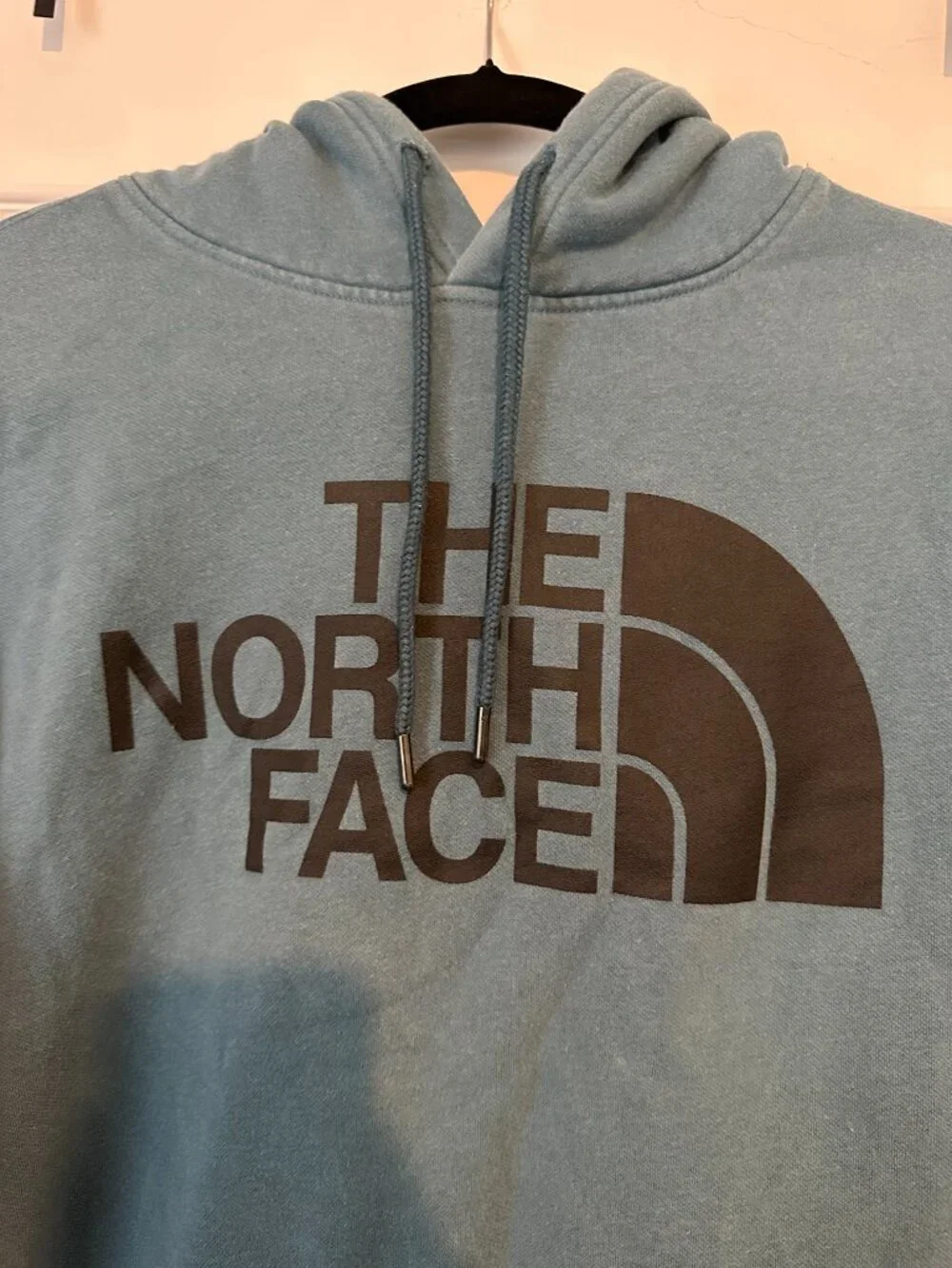 The North Face Teal Pullover Hoodie with Black Logo - Size L